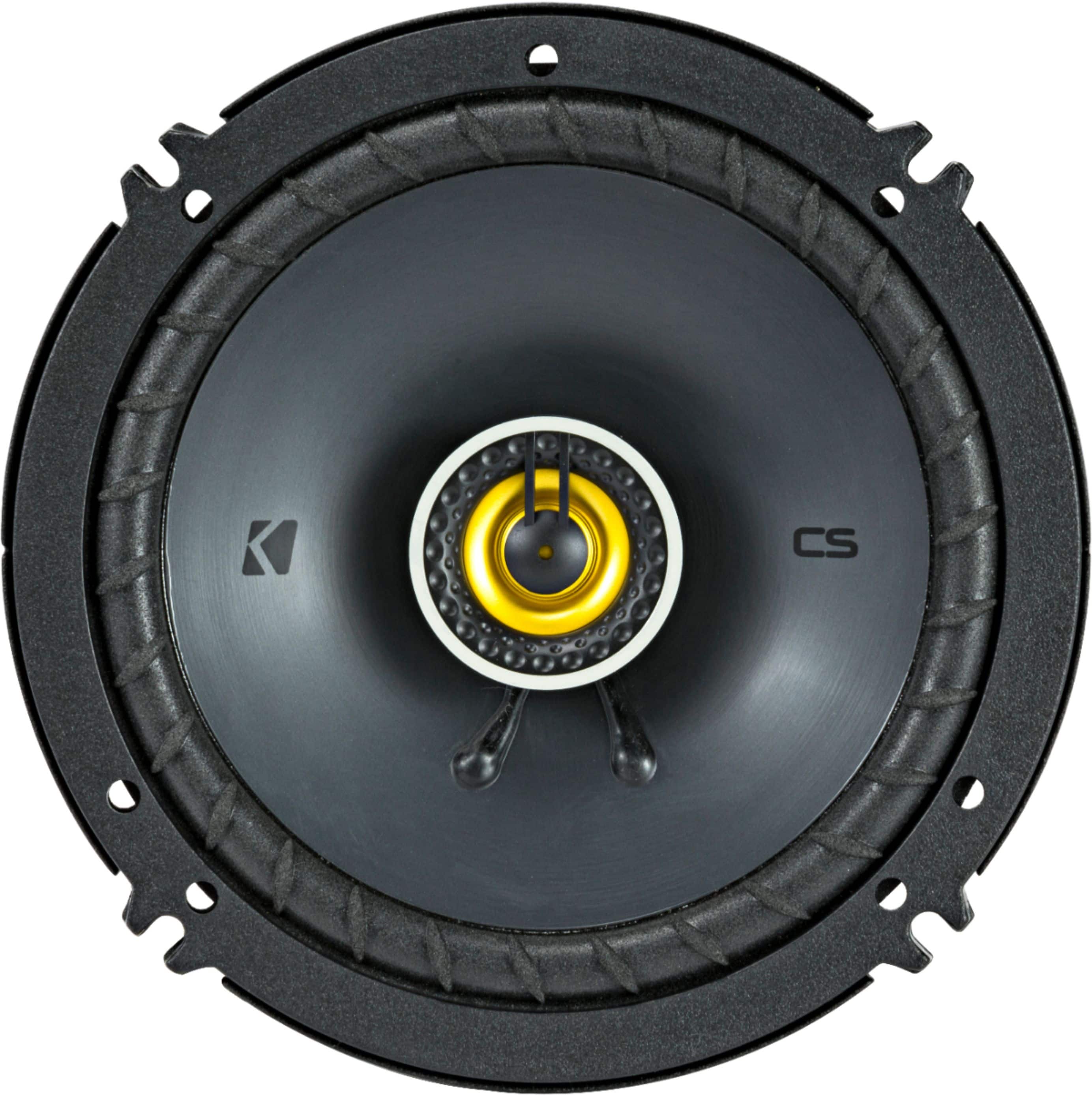 Alt View 12. KICKER - CS Series 6-1/2" 2-Way Car Speakers with Polypropylene Cones (Pair) - Yellow/Black.
