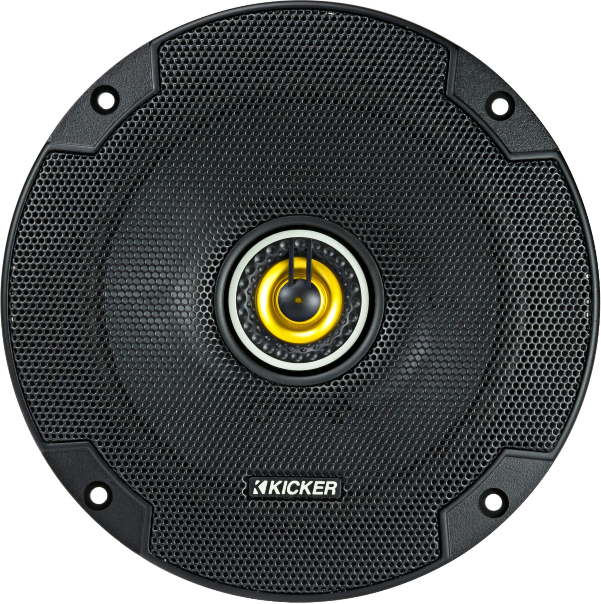 Alt View 13. KICKER - CS Series 6-1/2" 2-Way Car Speakers with Polypropylene Cones (Pair) - Yellow/Black.