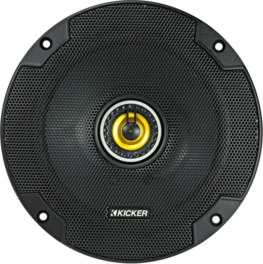 Alt View 13. KICKER - CS Series 6-1/2" 2-Way Car Speakers with Polypropylene Cones (Pair) - Yellow/Black.
