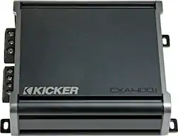 KICKER - CX 400W Class D Digital Mono Amplifier with Variable Low-Pass Crossover - Black - Front_Zoom