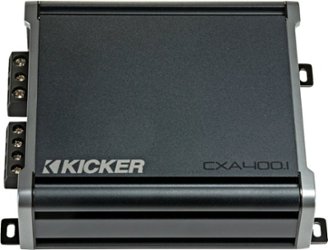 KICKER - CX 400W Class D Digital Mono Amplifier with Variable Low-Pass Crossover - Black - Front_Zoom
