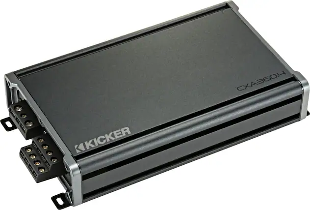 Angle. KICKER - CX 360W Class AB Bridgeable Multichannel Amplifier with Variable Crossovers - Black.