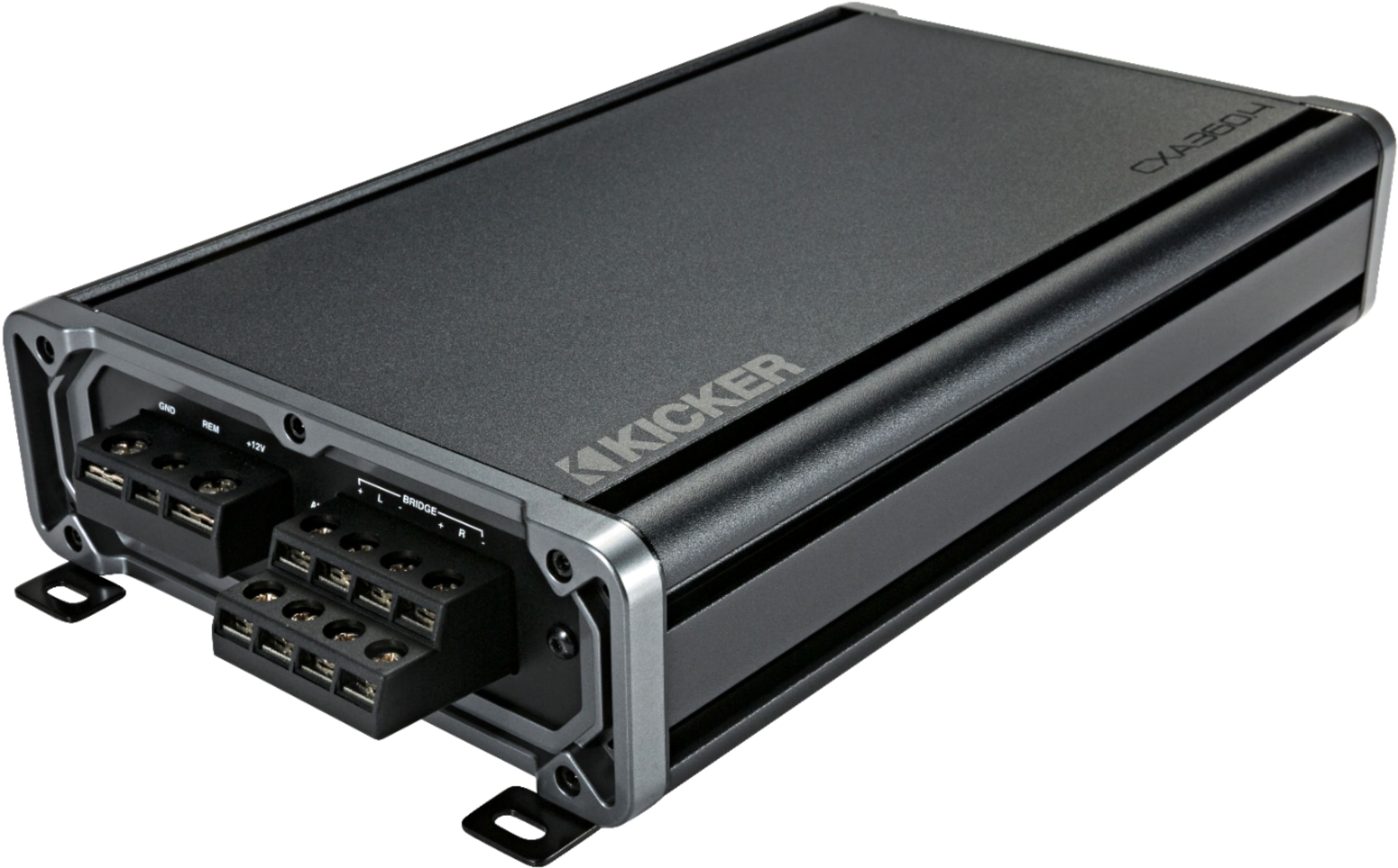 Alt View 14. KICKER - CX 360W Class AB Bridgeable Multichannel Amplifier with Variable Crossovers - Black.