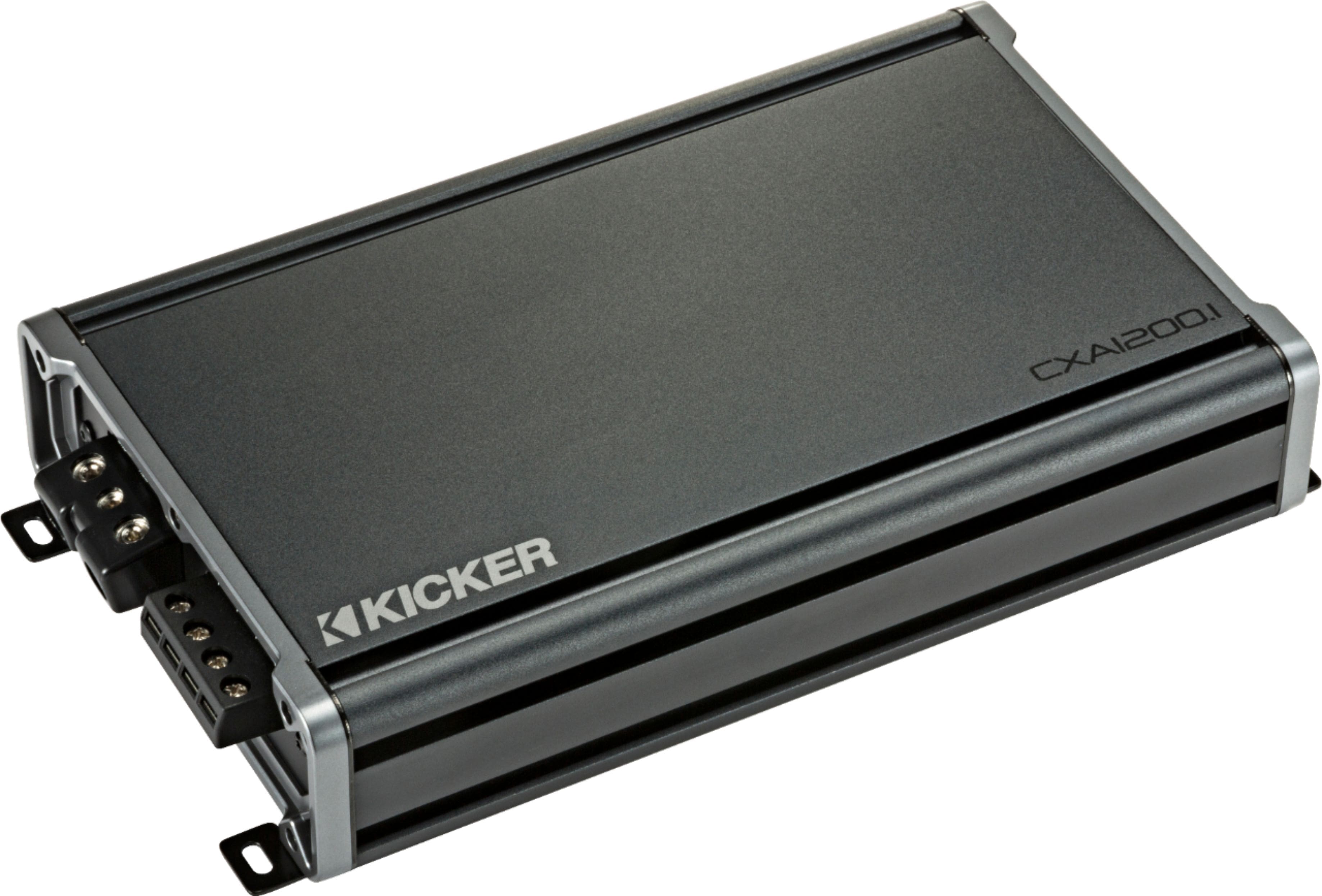 Angle. KICKER - CX 1200W Class D Digital Mono Amplifier with Variable Low-Pass Crossover - Black.