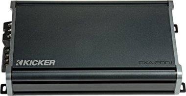 KICKER - CX 1200W Class D Digital Mono Amplifier with Variable Low-Pass Crossover - Black - Front_Zoom