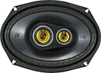 Front. KICKER - CS Series 6" x 9" 3-Way Car Speakers with Polypropylene Cones (Pair) - Yellow/Black.