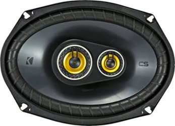 KICKER - CS Series 6" x 9" 3-Way Car Speakers with Polypropylene Cones (Pair) - Yellow/Black - Front_Zoom