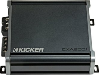 KICKER - CX 800W Class D Digital Mono Amplifier with Variable Low-Pass Crossover - Black - Front_Zoom