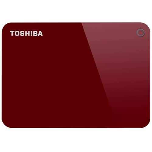 Toshiba - Canvio Advance 4TB External USB 3.0 Portable Hard Drive - Red