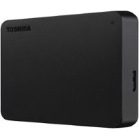 Toshiba - Canvio Basics 4TB External USB 3.0 Portable Hard Drive - Black - Front_Zoom