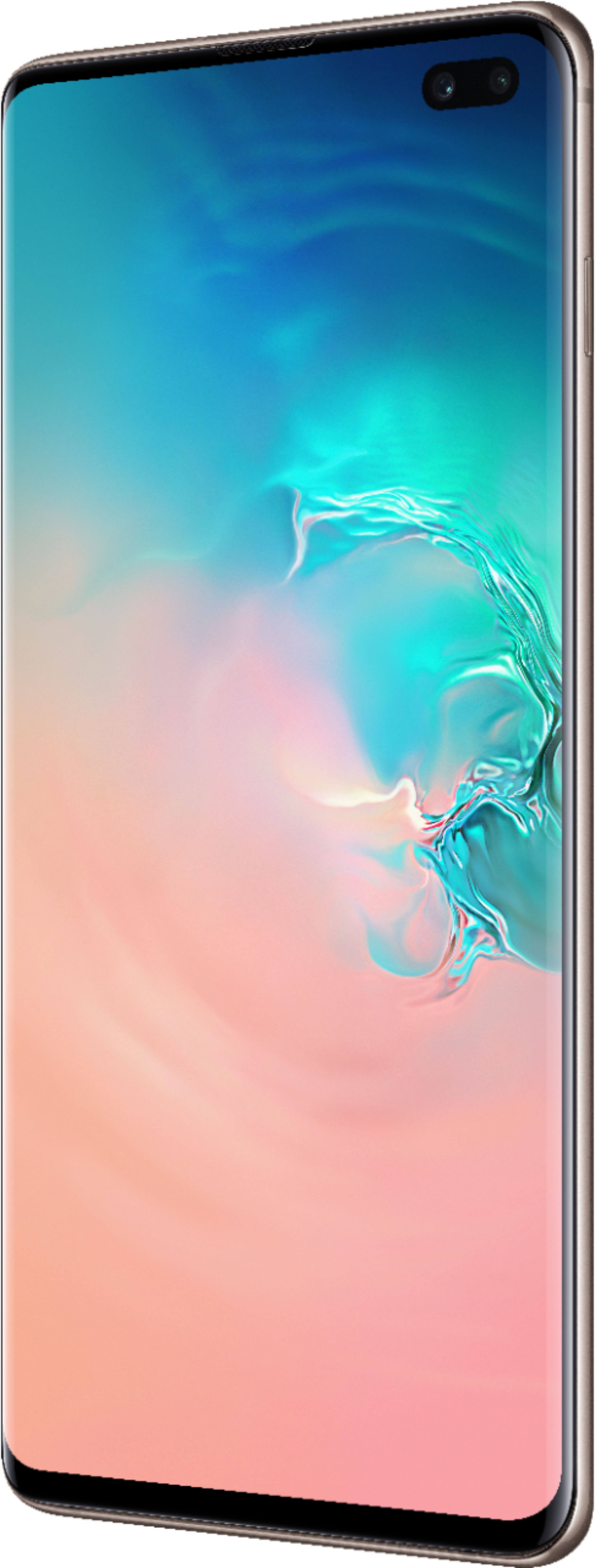 Left. Samsung - Galaxy S10+ with 1TB Memory Cell Phone Ceramic.