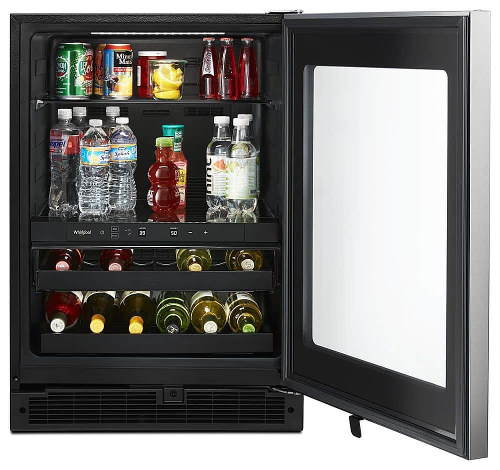 whirlpool dual zone wine cooler