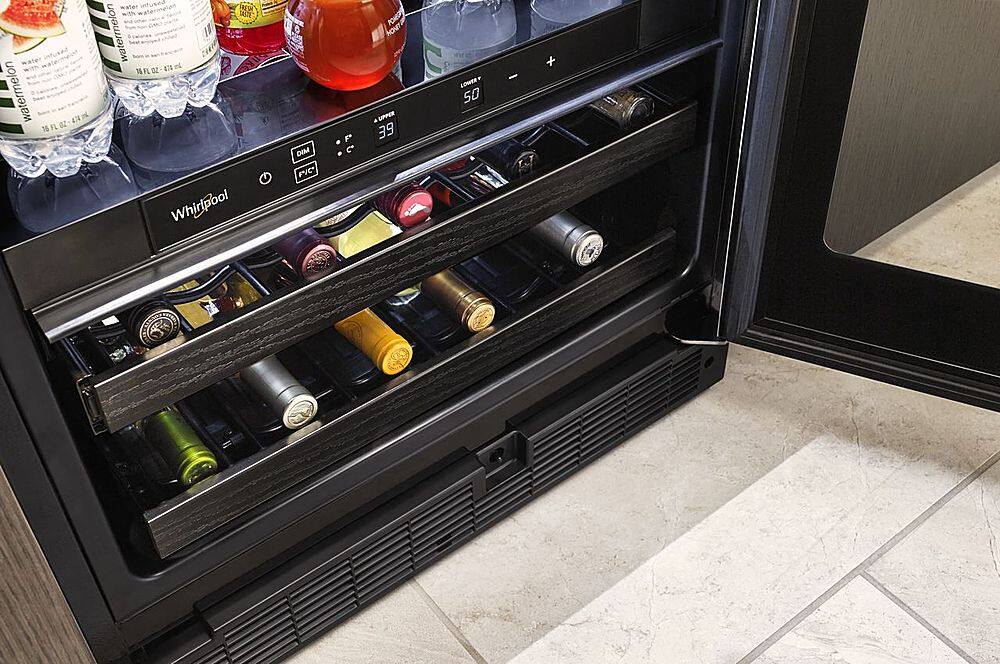 whirlpool dual zone wine cooler