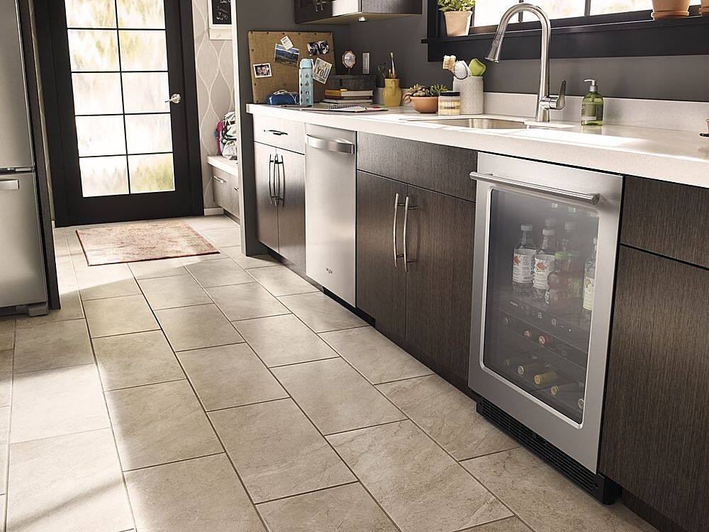 Alt View 17. Whirlpool - 14-Bottle Dual Zone Wine Refrigerator - Stainless Steel.