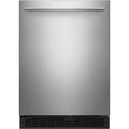Front. Whirlpool - 5.1 Cu. Ft. Built-In Mini Fridge - Stainless Steel.