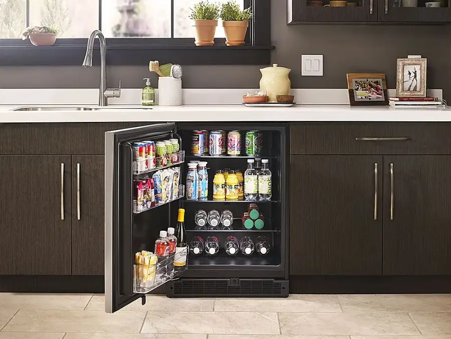 Alt View 17. Whirlpool - 5.1 Cu. Ft. Built-In Mini Fridge - Stainless Steel.