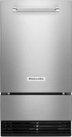 KitchenAid - 18" 29-Lb. Built-In Ice Maker - Stainless Steel - Front_Zoom