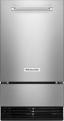 KitchenAid - 18" 29-Lb. Built-In Ice Maker - Stainless steel - Front_Zoom