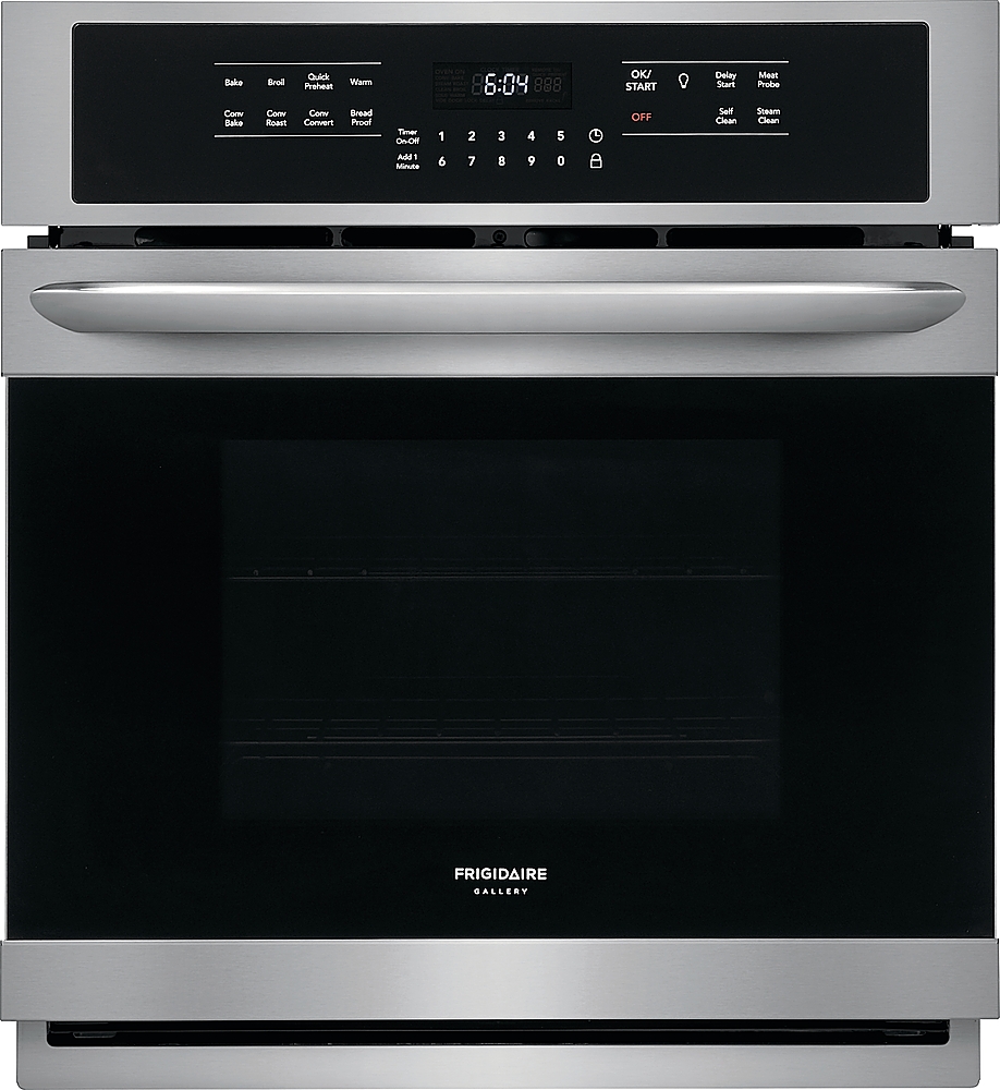 Frigidaire - Gallery 27" Built-In Single Electric True Convection Wall Oven - Stainless steel