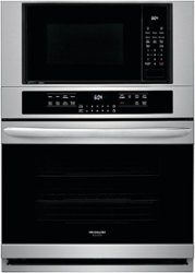 Frigidaire - Gallery Series 30" Double Electric Convection Wall Oven with Built-In Microwave - Stainless Steel - Front_Zoom