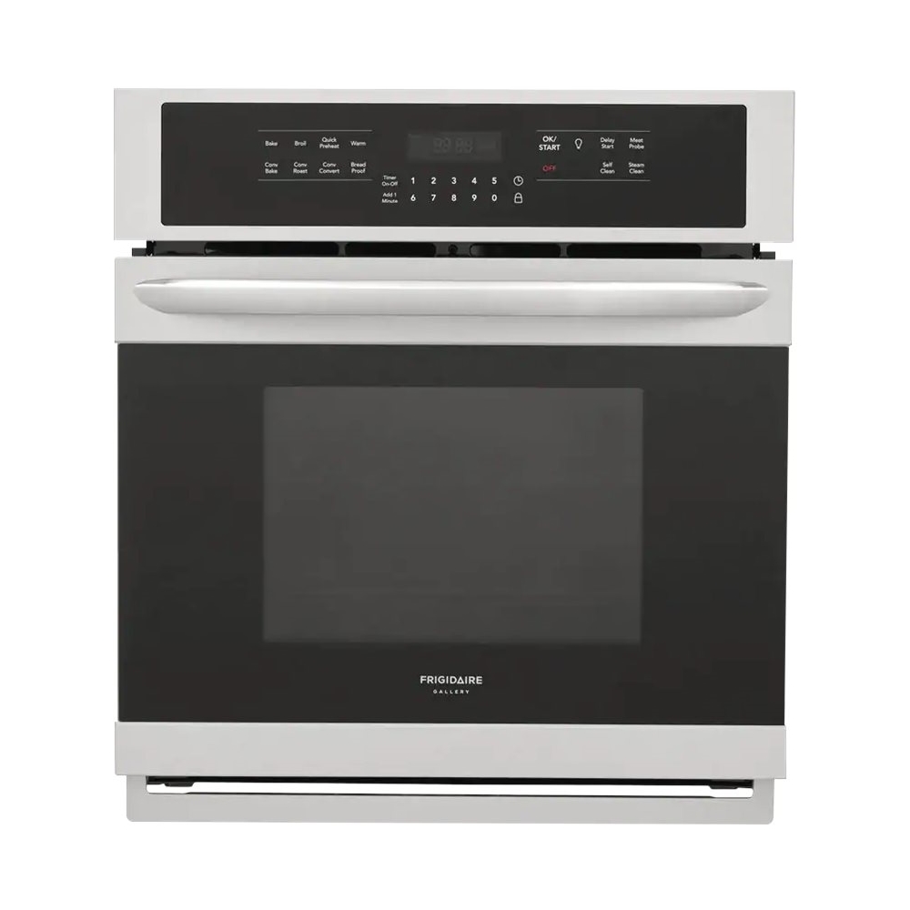 ft Total Capacity Electric Single Wall Oven with 3 Oven Racks Sabbath Mode in Stainless Steel Steam Clean ADA Compliant Convection Frigidaire FGEW3069UF 30 Gallery Series 5.1 cu 
