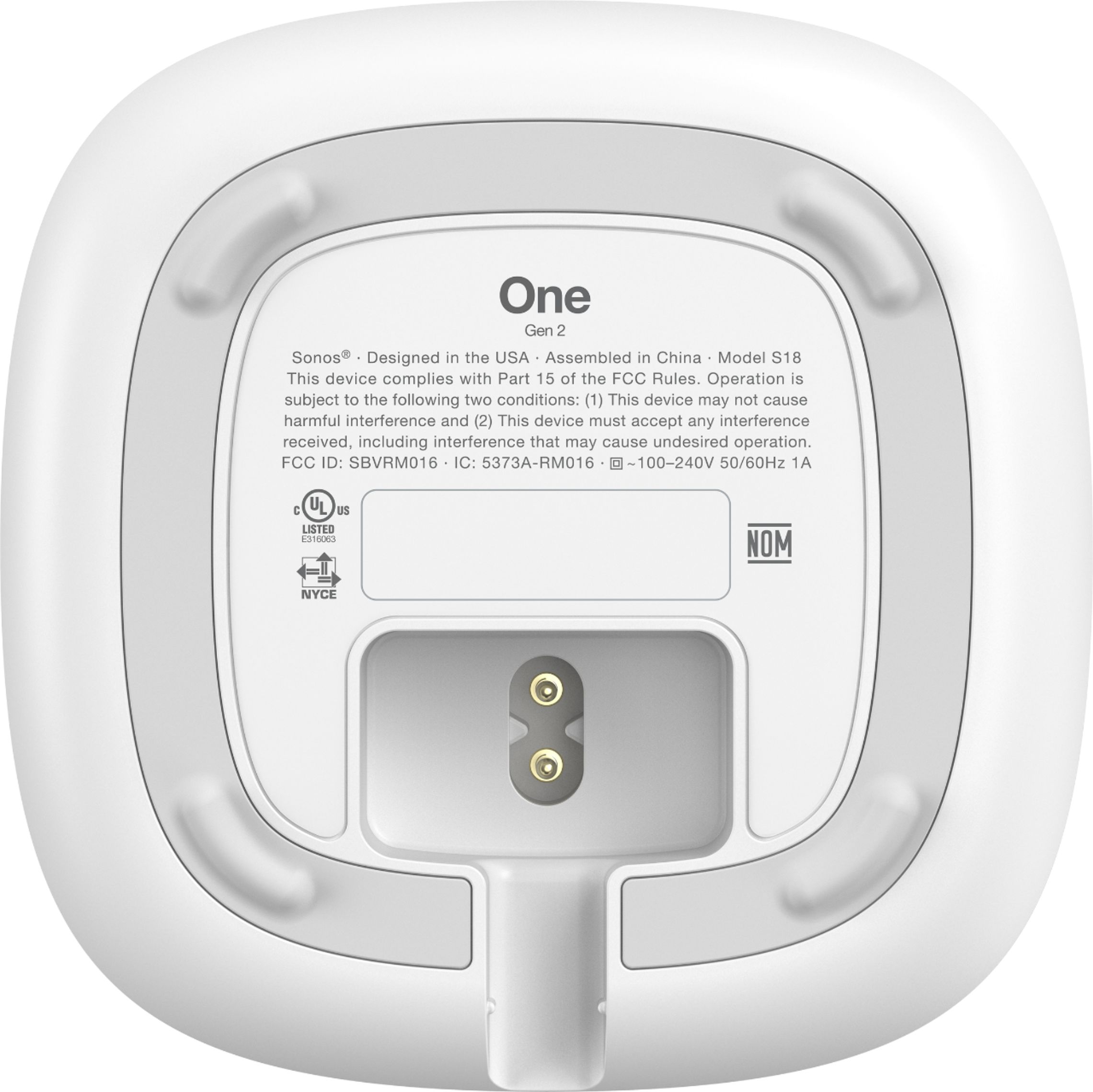 ONEG2US1 Speaker Best built-in (Gen Sonos White 2) - Control Voice Smart Buy with One
