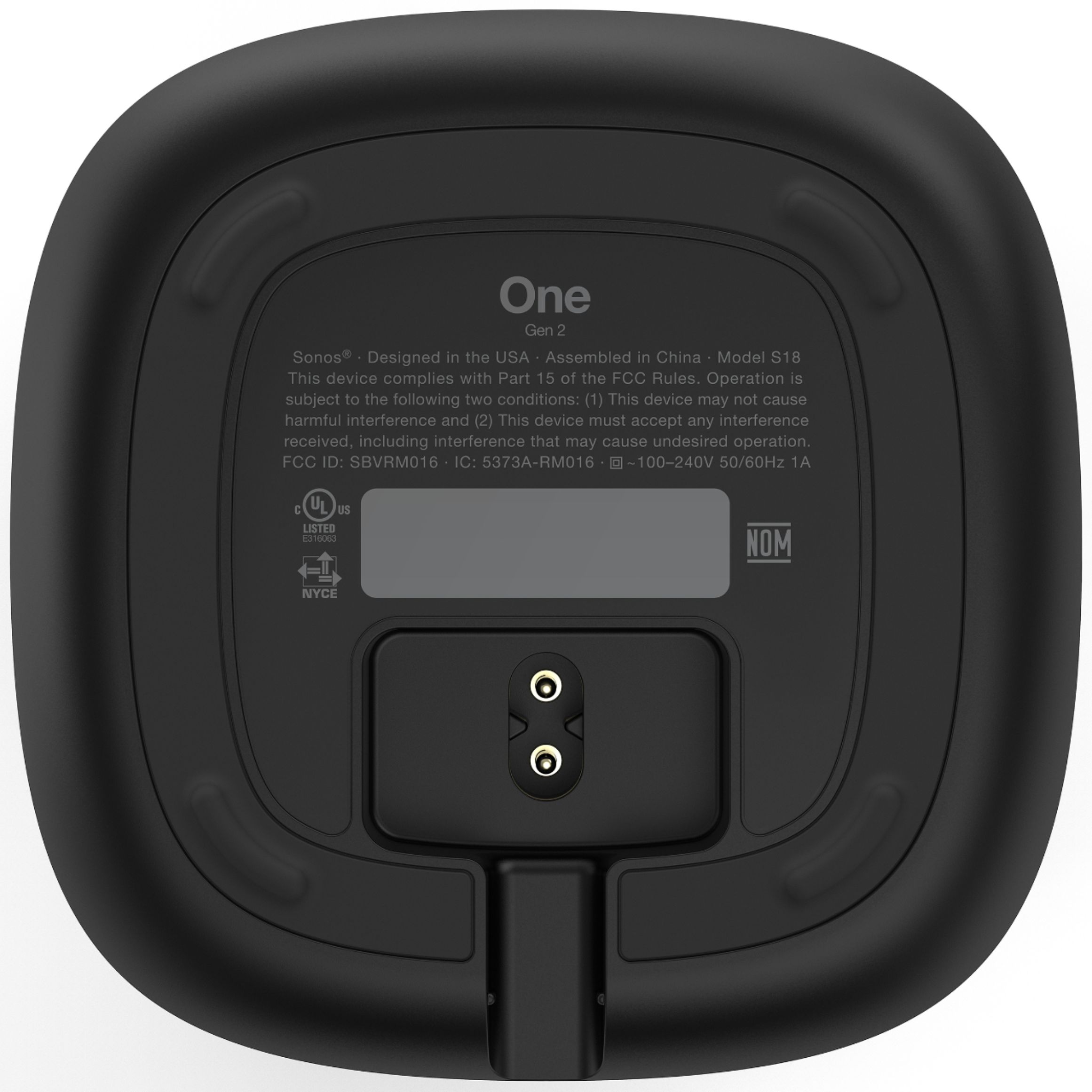 Sonos One (Gen 2) Smart Speaker with Voice Control built-in Black