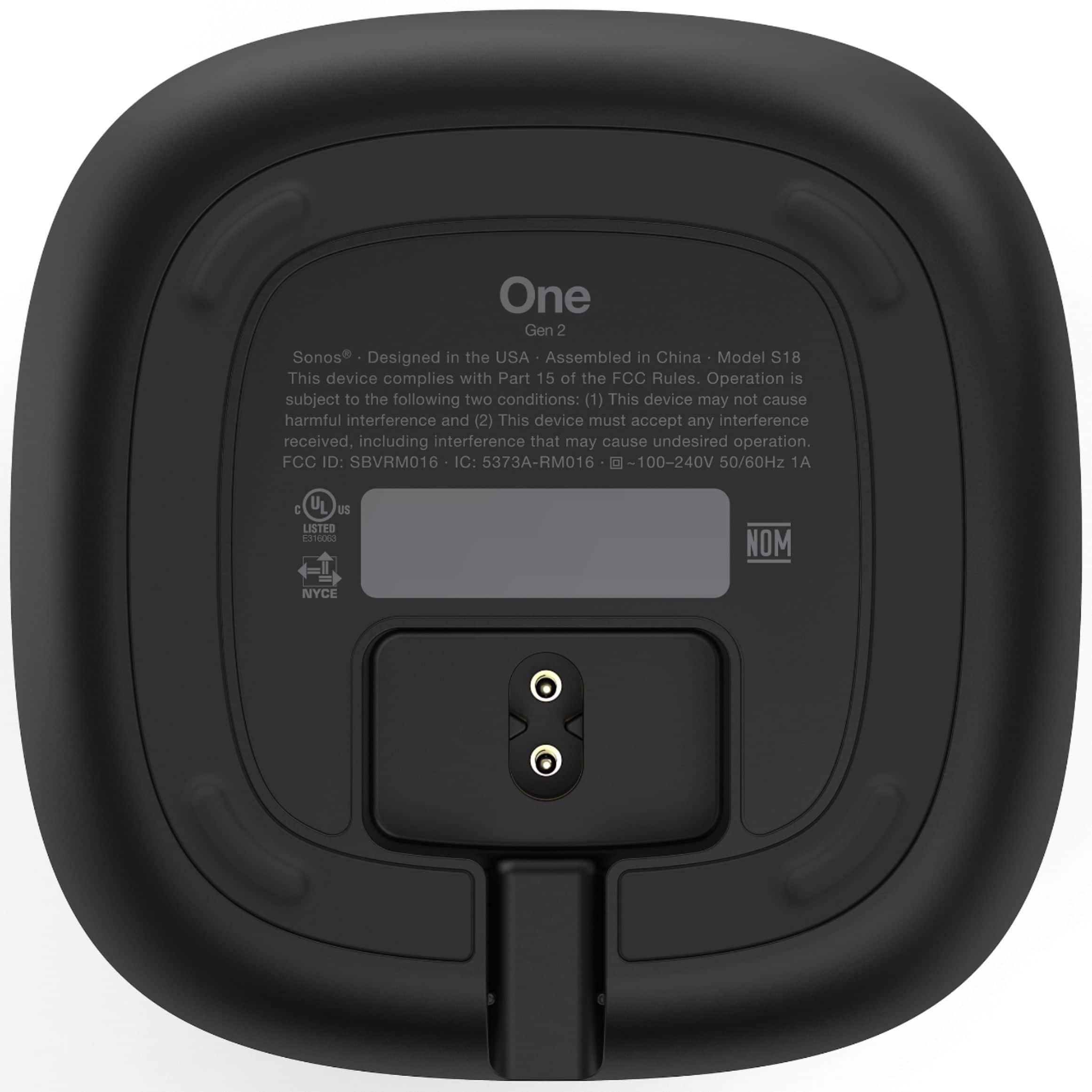 Alt View 16. Sonos - One (Gen 2) Smart Speaker with Voice Control built-in - Black.