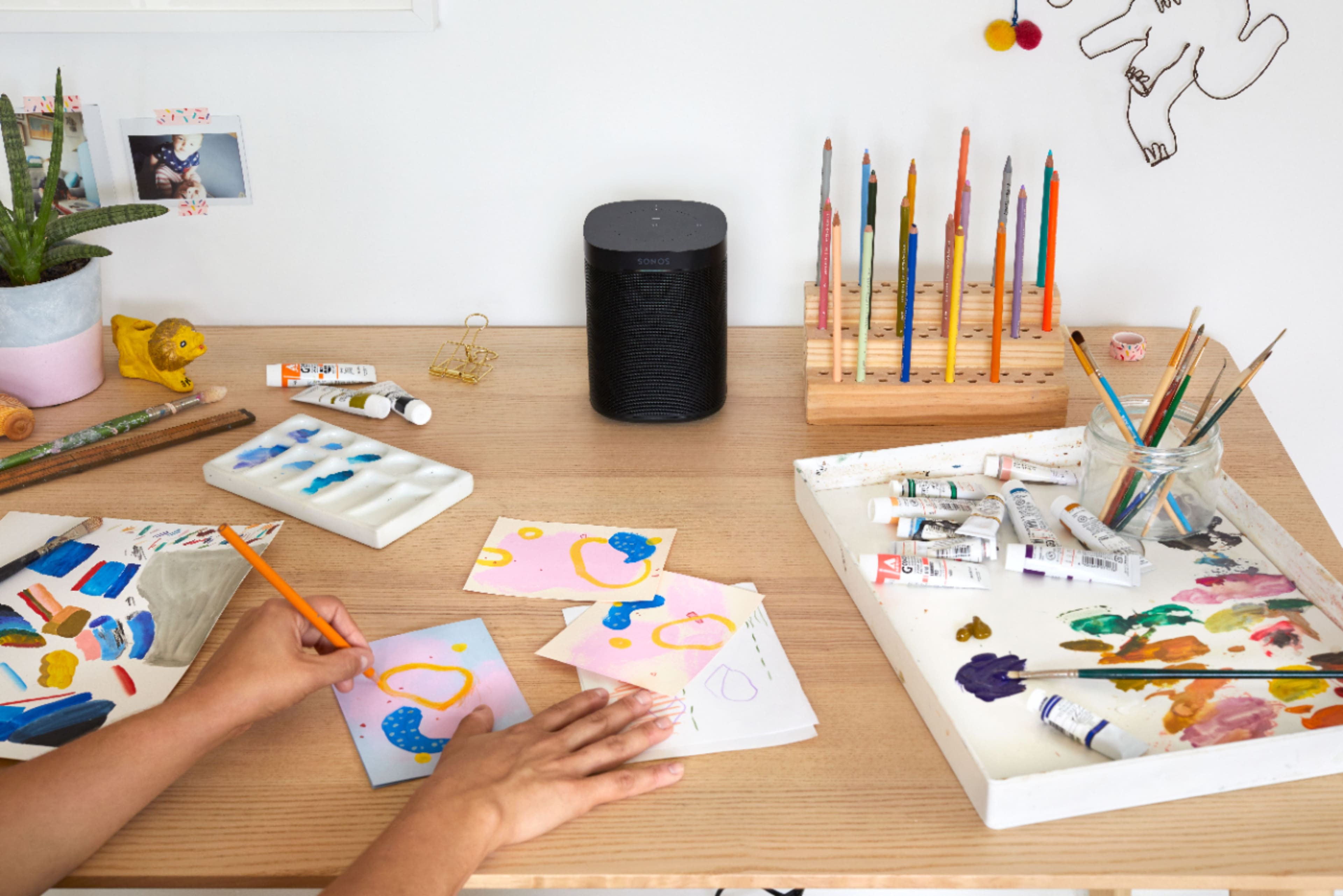 Alt View 20. Sonos - One (Gen 2) Smart Speaker with Voice Control built-in - Black.