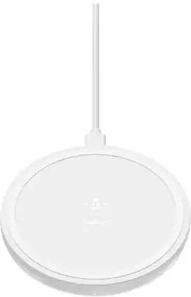 Front. Belkin - BOOST UP 10W Qi Certified Wireless Charging Pad for iPhone®/Android - White.