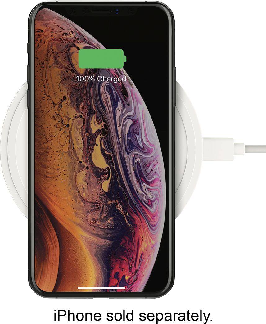 Alt View 11. Belkin - BOOST UP 10W Qi Certified Wireless Charging Pad for iPhone®/Android - White.