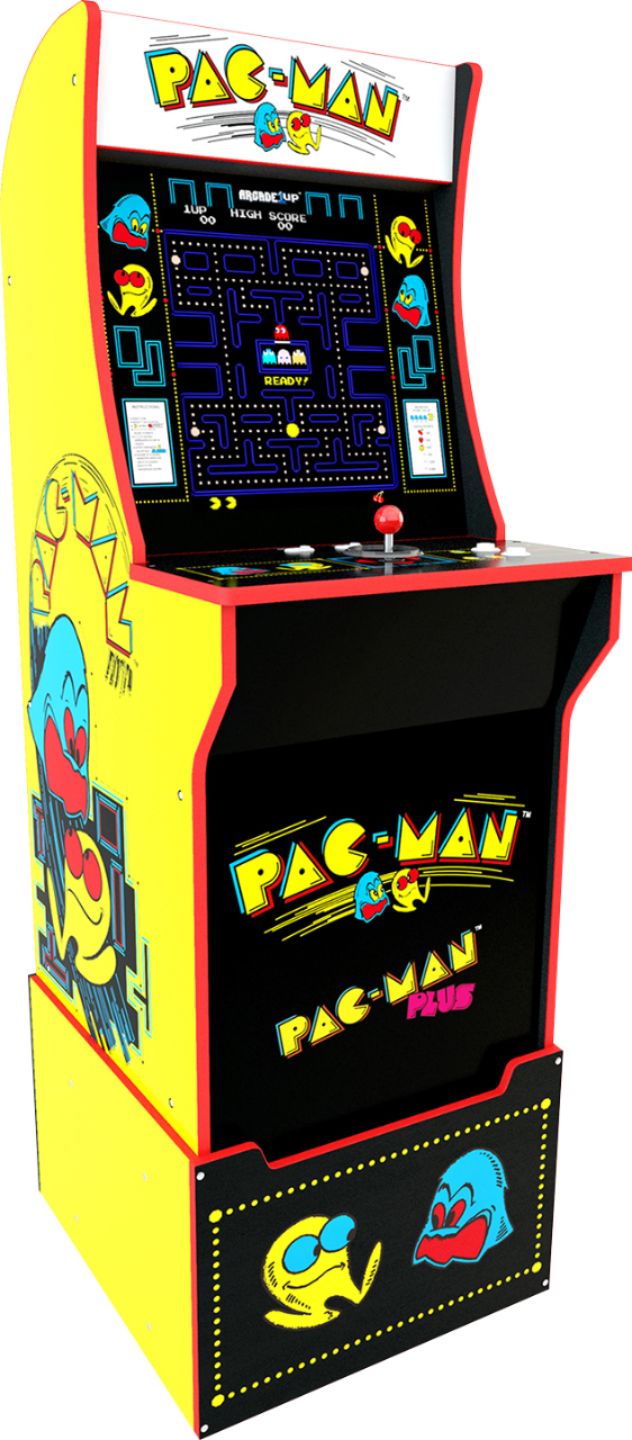 Best Buy Arcade1up Pac Man Arcade Cabinet With Riser Black 815221026940