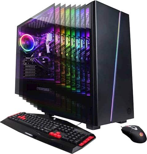 CyberPowerPC - Gaming Desktop - Intel Core i9-9900K - 16GB Memory - NVIDIA GeForce RTX 2080 Ti - 2TB HDD + 500GB SSD - Black