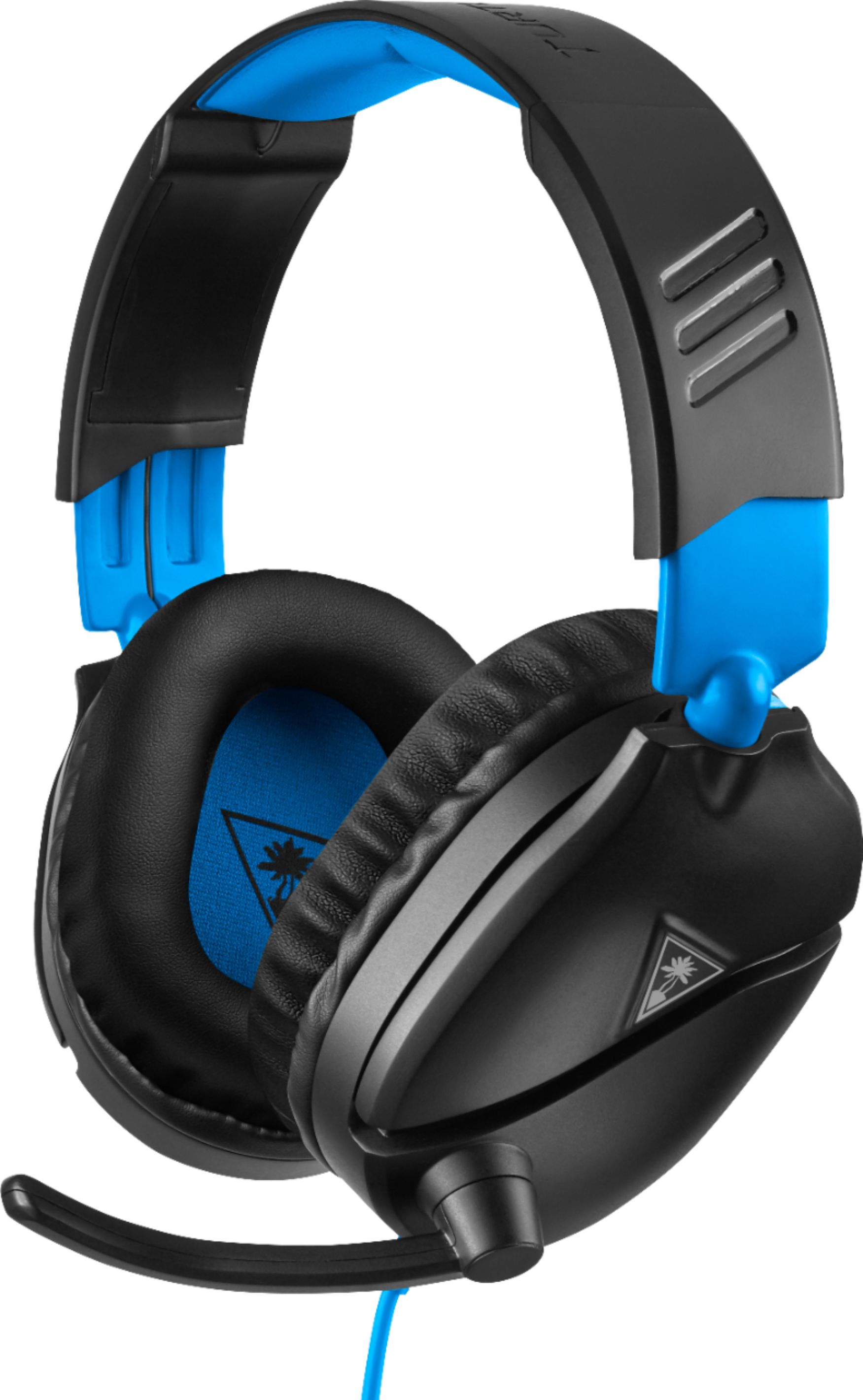 Left View: Turtle Beach - Recon 70 Wired Gaming Headset for PS4 Pro, PS4 & PS5 - Black/Blue