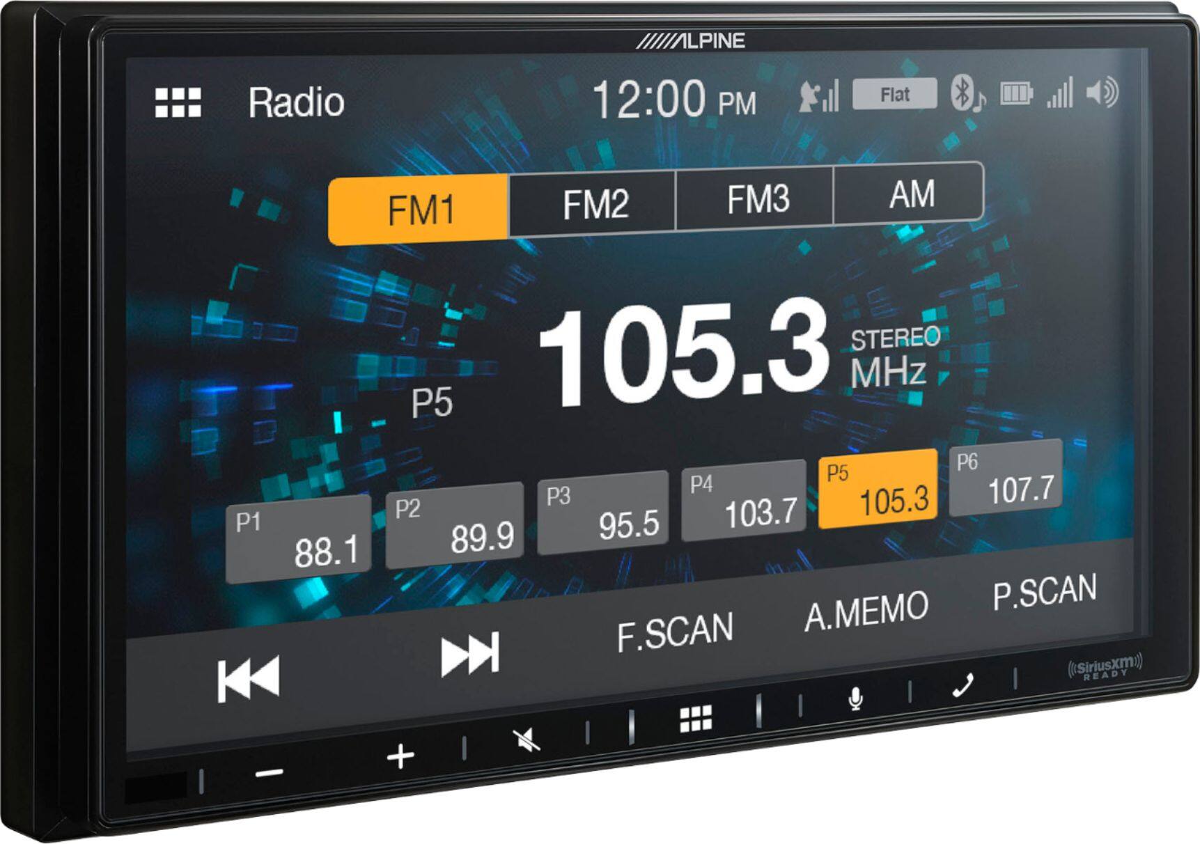 Angle. Alpine - 7" - Android Auto/Apple® CarPlay™ - Built-in Bluetooth - In-Dash Digital Media Receiver - Black.