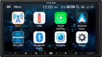 Front Zoom. Alpine - 7" - Android Auto/Apple® CarPlay™ - Built-in Bluetooth - In-Dash Digital Media Receiver - Black.
