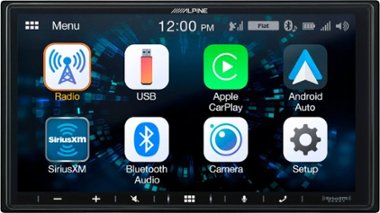 Alpine - 7" - Android Auto/Apple® CarPlay™ - Built-in Bluetooth - In-Dash Digital Media Receiver - Black - Front_Zoom