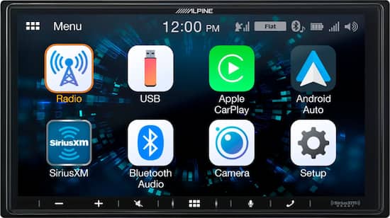 Alpine 7 Android Auto Apple Carplay Built In Bluetooth In Dash Digital Media Receiver Black Ilx W650 Best Buy