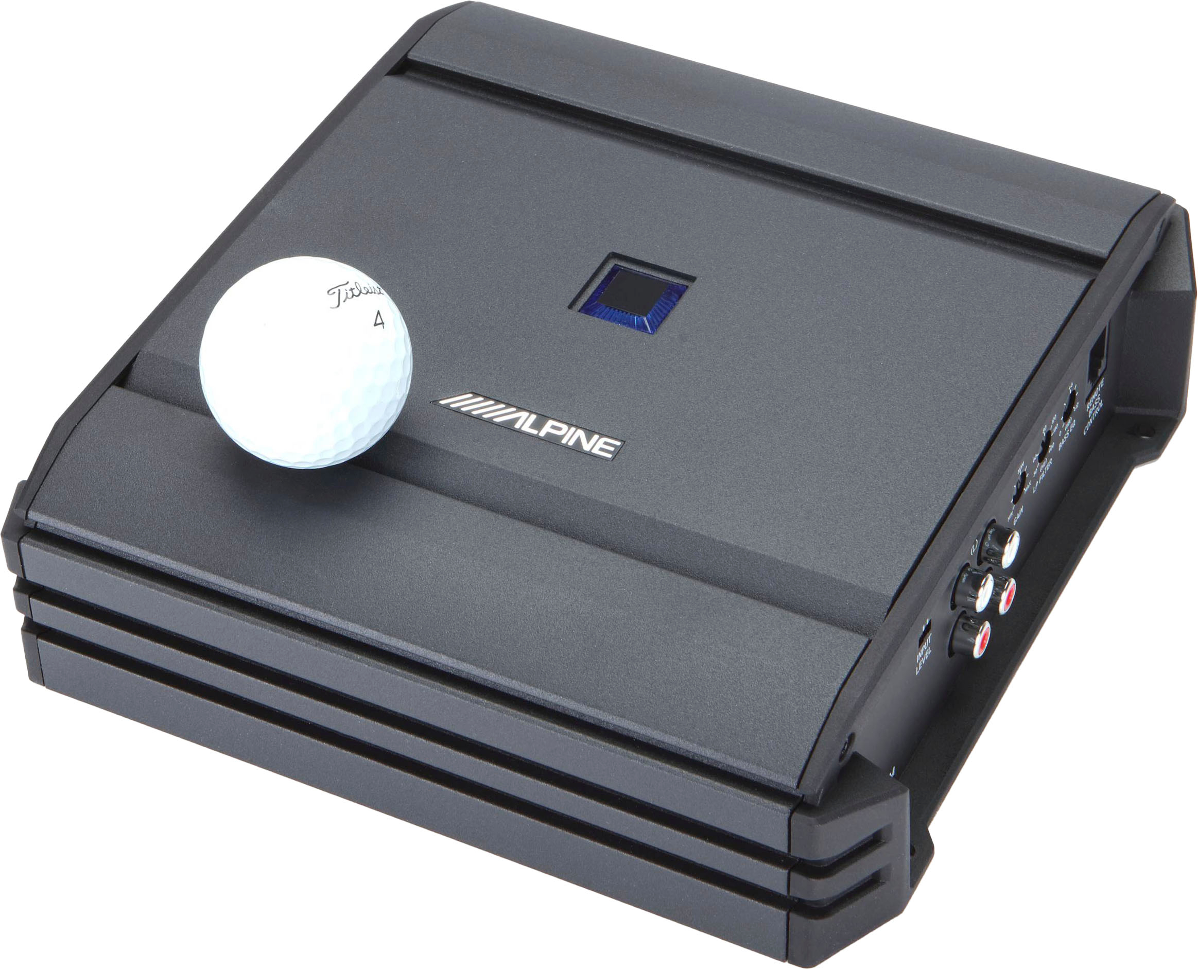 Angle View: Alpine - S-Series Class D Digital Mono Amplifier with Variable Low-Pass Crossover - Black