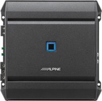 Alpine - S-Series Class D Digital Mono Amplifier with Variable Low-Pass Crossover - Black - Front_Zoom