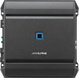 Alpine - S-Series Class D Digital Mono Amplifier with Variable Low-Pass Crossover - Black