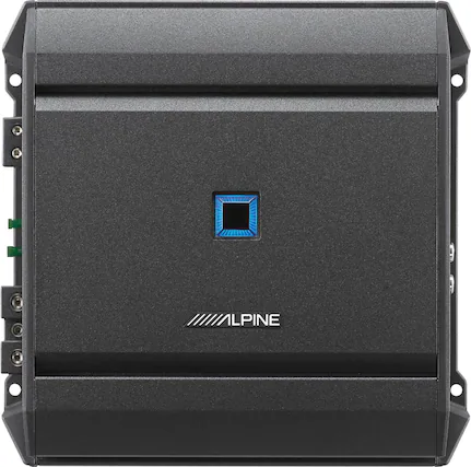 Front. Alpine - S-Series Class D Digital Mono Amplifier with Variable Low-Pass Crossover - Black.