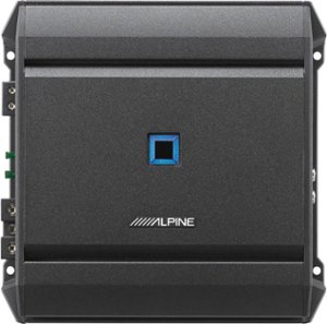 Alpine - S-Series Class D Digital Mono Amplifier with Variable Low-Pass Crossover - Black