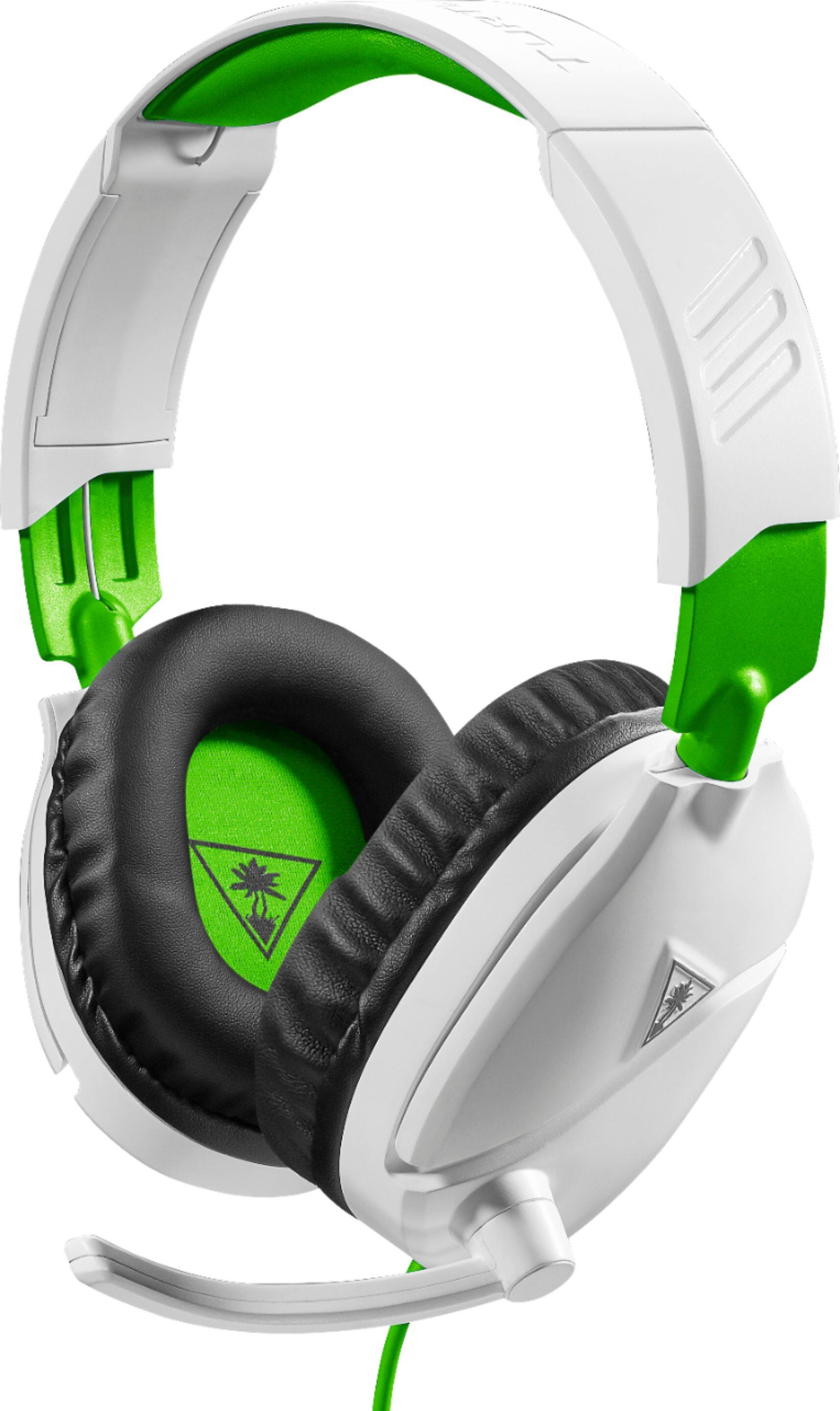 Left. Turtle Beach - Recon 70 Wired Surround Sound Ready Gaming Headset for Xbox One and Xbox Series X|S - White/Green.