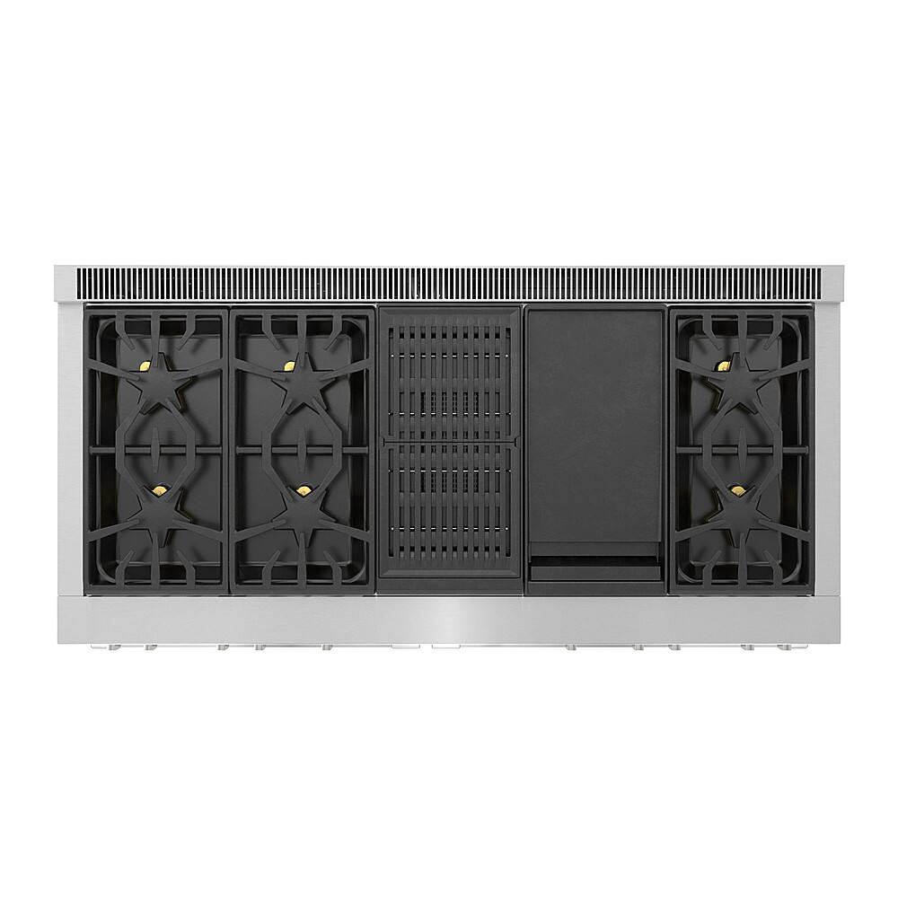 Alt View 11. Thermador - ProGrand 10.6 Cu. Ft. Self-Cleaning Freestanding Double Oven Dual Fuel Convection Range - Liquid Propane Convertible - Stainless Steel.