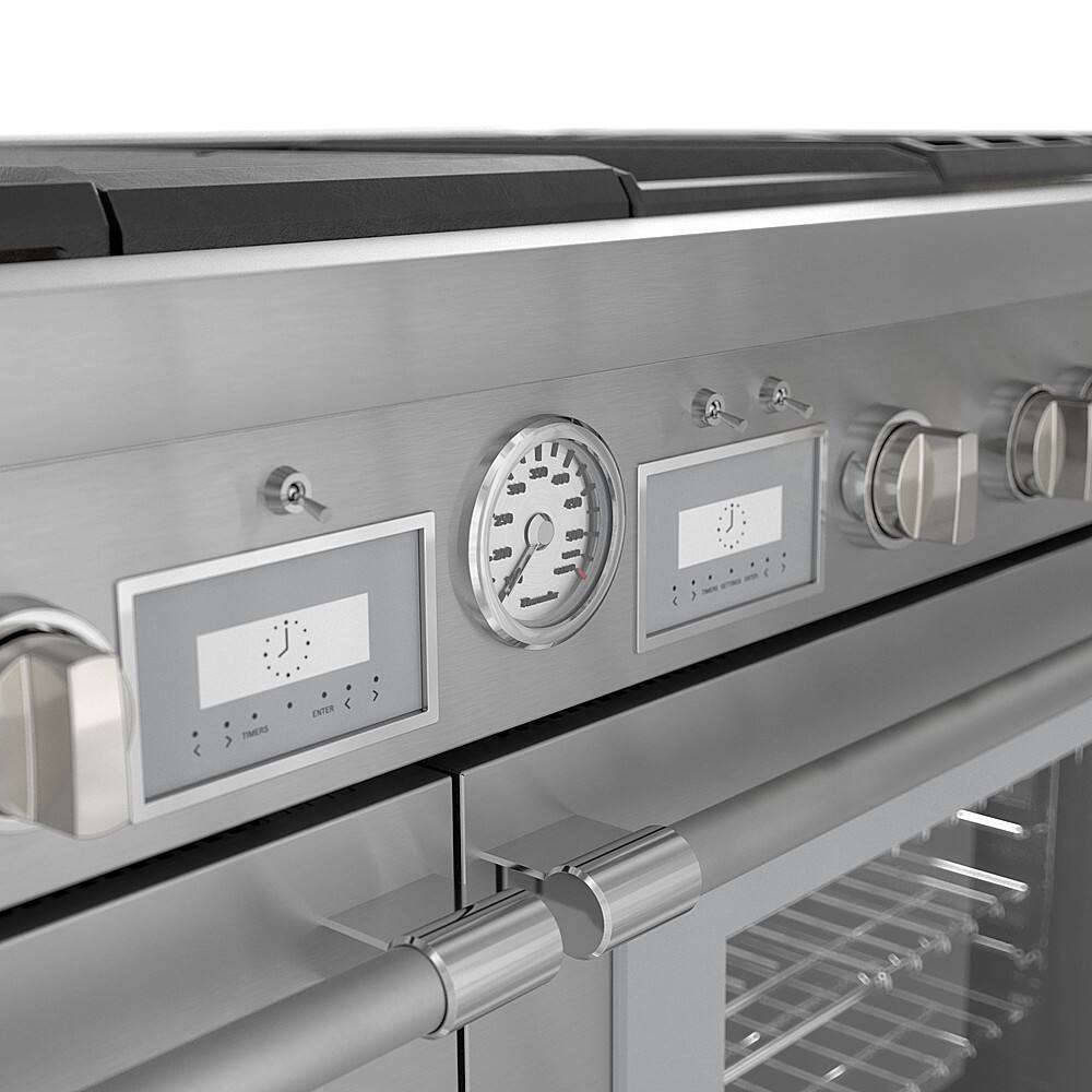 Alt View 12. Thermador - ProGrand 10.6 Cu. Ft. Self-Cleaning Freestanding Double Oven Dual Fuel Convection Range - Liquid Propane Convertible - Stainless Steel.