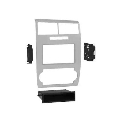 Front. Metra - Dash Kit for Most 2005-2007 Dodge Vehicles - Silver.