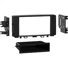 Front. Metra - Dash Kit for Select 2018-2023 Kia Rio DIN DDIN - Matte Black.
