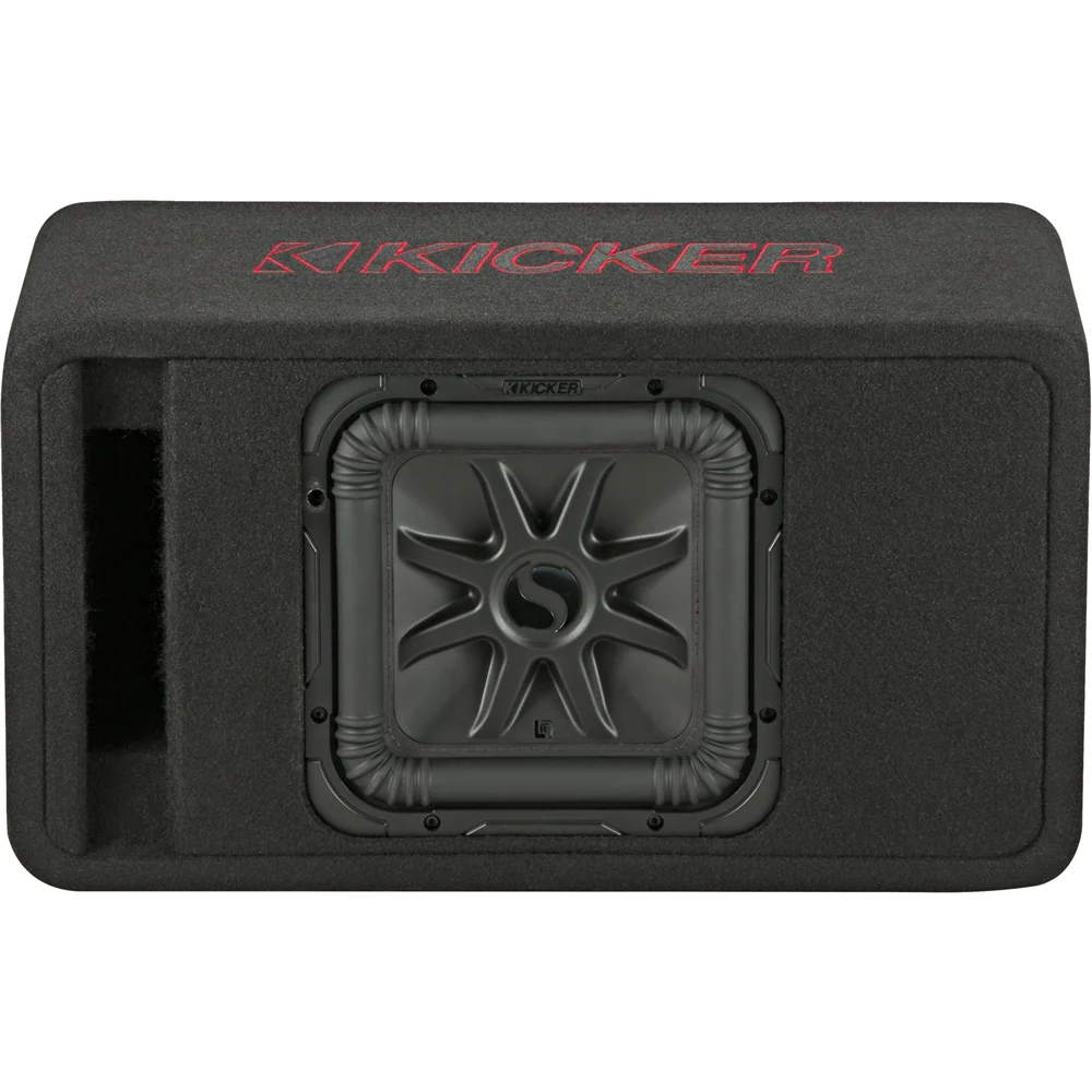 KICKER - Solo-Baric L7R 10" Single-Voice-Coil 2-Ohm Loaded Subwoofer Enclosure - Black