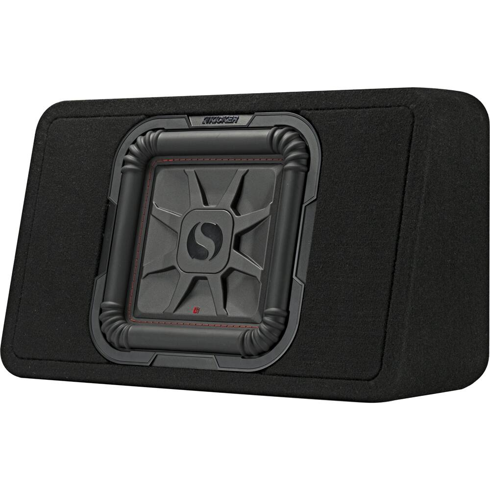 Alt View 11. KICKER - Solo-Baric L7T 10" Single-Voice-Coil 2-Ohm Loaded Subwoofer Enclosure - Black.